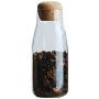 PYXM Cookie Jar Glass Food Storage Containers with Lids Kitchen Canisters Candy Cookie Rice and Spice Jars Sugar Or Flour Container,300ml