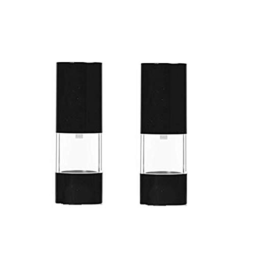 2Pcs Black Empty Refillable Plastic Airless Pump Bottle Airless Vacuum Pump Cream Lotion Make Up Bottle Jars Toiletries Liquid Container Lightweight Leak Proof For Home and Travel Use(15ml/0.5oz)