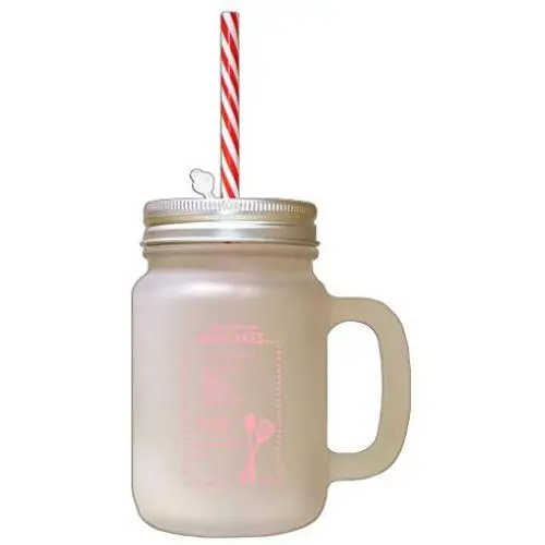 Soft Pink Golden Buttermilk Pancakes Kitchen Recipe Frosted Glass Mason Jar With Straw