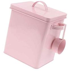 Pet Food Storage Container Holds 6lbs, Lid Airtight Seal，Ideal For Keeping Dog Biscuits Dry Cat Food Bird Seed Trill Grains (Color : Pink)