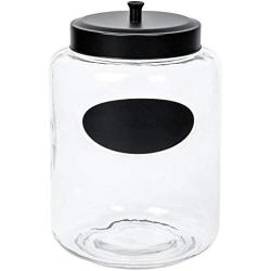 Mason Clear Glass Canisters with Chalk Panels, Set of 3