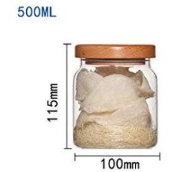 Sealed Glass Bottle Storage Jar Food Grains Moisture-proof Transparent Tea Coffee Seal Storage Cans DELICATEWNN (Capacity : 500ml)