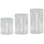 CactusAngui Storage Container Kitchen Storage 3Pcs Kitchen Storage Box Food Sealed Cans Pot Jar Clear Tea Sugar Container - 3pcs