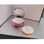 15ML Empty Round Air Cushion Puff Box Cushion Pact Cosmetic Make up Case DIY Dressing Holder BB CC Liquid Cream Foundation Powder Container for Women Lady Girls (Light Purple)