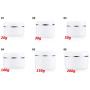 5 Pack White Silver Edge Empty Refillable Cosmetic Plastic Jars with Dome Lid Make Up Face Cream Lip Balm Lotion Storage Container Travel Bottle(20g)