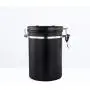 Contenant en Acier Inox pour Graines de Café – Joint Hermétique Noir Contenant en Acier Inox pour Graines de Café – Joint Hermétique Noir