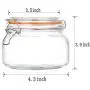 Encheng 6er Glasbehälter mit Dichtungslidseln und Dichtungsgummi, weitmuндige Mason-Gläser mit Schiebeschließen für Küche, Glasbehälter – 6er Pack