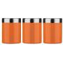 Premier Housewares Liberty Tea Coffee and Sugar Canisters-Set of 3-Orange