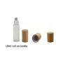 3PCS 10ML 0.3OZ Transparent Empty Roller Bottles with Stainless Steel Roller Balls and Bamboo Cover Essential Oil Perfume Holder Jar Pot Portable Refillable Container for Travel Daily Life