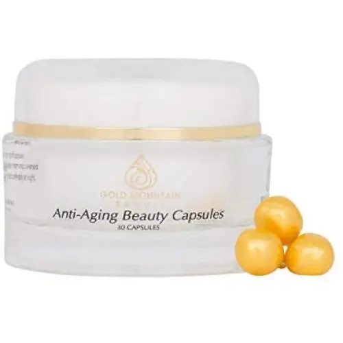 Anti-Falten Schönheitskapseln mit Vitamin E Öl Serum und Aloe Vera Creme für Strahlende Haut und Anti-Aging Wirkung (30 Stück)