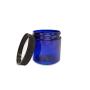 ljdeals 4oz Blue PET Plastic Jars with Lids, Refillable Empty Round Containers, Pack of 12, BPA Free, Made in USA, 12 Labels, Perfect for Kitchen, Cosmetic, Lotion, Personal Care Products and more