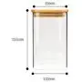 Conteneur de stockage alimentaire en verre design carré, bocal scellé pour grains, thé, sucre, café, sel (950ml) Conteneur de stockage alimentaire en verre design carré, bocal scellé pour grains, thé, sucre, café, sel (950ml)