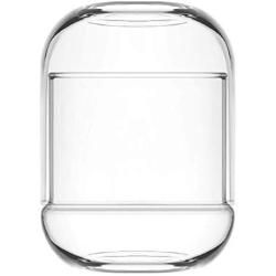 Sugar Bowl Clear Glass Candy Box with Lid Elegant Cookie Jar Covered Storage Dish volume 12.75 oz height 4.64 inches Dishwasher Safe Made in Turkey (Duos1)