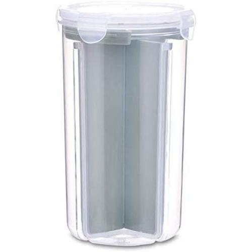 Trkee Home Kitchen Storage Jar Sealed Anti-Moisture Sorting Grids Beans