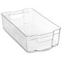 Home Basics Clear Acrylic Food Storage Container Bin for Fridge Freezer or Pantry, Stackable with Handles. Organize Fruit, Vegetables, Yogurt, Snacks, Pasta, Extra Large, 8” x 14&