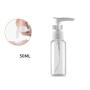 3PCS 50ML 1.7 oz Transparent BPA Free Empty Plastic Small Pump Bottles Jars Container For Body Wash Cosmetic Foundations Lotion Cream Soap Shower Liquid Bathroom Travel Dispenser