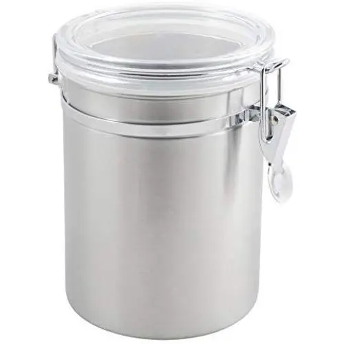 Metalltex 185311 Aufbewahrungsglas mit Acrydtülle, 275 ml, Silber/Transparent