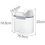 2 Pieces Airtight Rice Storage Containers Grain Bins Cereal Dispenser with Pour Spout + 4 Side Locking Lids & Measuring Cup (White, 2PCS x 1.5L)