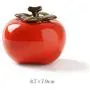 QIANZICAI Tea Cans, Red Persimmon Ceramic Storage Jars, Everything Goes Well, Creative Gifts, Gifts/Ornaments Tea Ceremony Accessories QIANZICAI Tea Cans, Red Persimmon Ceramic Storage Jars, Everything Goes Well, Creative Gifts, Gifts/Ornaments Tea Ceremony Accessories