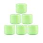 Pack of 6 3.4 Oz (100ml) Plastic Cosmetic Sample Jars with Inner Liners and Dome Lids Cosmetic Pot Case Empty Containers for Salves Creams Lip Balm Small Items Scrubs Oils Nail Accessories (Green)