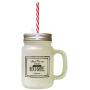 Black Where Thou Are That Is Home Frosted Glass Mason Jar With Straw