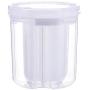 Storage Jar Transparent With Buckle, 4 Grids Rice Non Slip Moistureproof Sealed Can Rotary Anti Leakage Multifunctional Plastic Kitchen Food Container