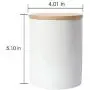 Fecihor Ceramics Food Storage Jar, 2 Pack Simple Style Kitchen Canister 27 FL OZ(800 ML) for Food Storage, Store Coffee, Sugar, Tea, Spices and More with Airtight Seal Bamboo Lid