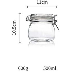 Yl Ly Glass Sealed Jar Dried Fruit Food Nut Storage Jar With Lid Candy Bottle Household Kitchen Storage Tank 500Ml