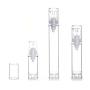 6PCS Transparent Airless BPA Free Pump Bottle Empty Refillable Plastic Vacuum Press Jars Pot Bottle Vial Container For Makeup Foundations Serums Lotion Cream Emulsion Liquid Cosmetic(5ml/0.17oz)