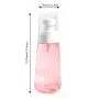 Leere Sprühflasche 3,4 oz / 100 ml für Kosmetik, wiederbefüllbar, Reisebehälter, Plastik-Haarspray-Sprühflasche für Parfüm, Hautpflege, Make-up, Lotion (3 Farben)