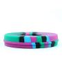 YHSWE 1 40ml Silicone Wax Container Black/Blue/Purple/Green Non Stick Multi Use Storage Oil Jars for Balm, Paint, Makeup- Smell Proof Air Tight Case
