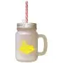 Yellow What Happens GrandmaS Stays GrandmaS Frosted Glass Mason Jar With Straw Yellow What Happens GrandmaS Stays GrandmaS Frosted Glass Mason Jar With Straw