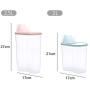 Kitchen Sealed Storage Container,Cereal Storage Containers With Measuring Cup Scale Cover,Airtight Food Storage Canister For Oval Oblique Mouth,High Capacity,Good Sealing,Pink-2.5L