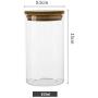 Sealed Glass Bottle Storage Jar Nordic Simple Kitchen Food Grains Transparent Tea Coffee Seal Storage Cans DELICATEWNN (Capacity : 650ml)