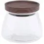 dailymall Food Storage Jar Canister With Walnut Wooden Lid For Tea Coffee Spice - 500ML