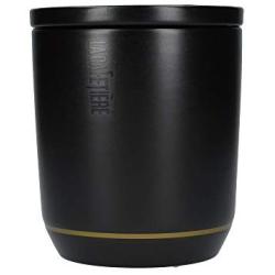 La Cafetière Edited Contemporary Ceramic Sugar/Coffee/Tea Canister with Lid, 8 x 8 x 12 cm (3" x 3" x 4.5") - Matte Black/Gold