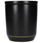 La Cafetière Edited Contemporary Ceramic Sugar/Coffee/Tea Canister with Lid, 8 x 8 x 12 cm (3" x 3" x 4.5") - Matte Black/Gold