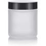 Frosted Clear Glass Straight Sided Jar - 4 oz (6 Pack) + Spatulas