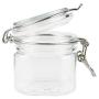 Xdodnev 250ML Plastic Square Clip Top Storage Jar with Airtight Seal Lid Kitchen Food Container Tableware Preserving Cosmetic Cream Organizer