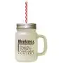Brown Meekness Absolute Power Under Perfect Control Frosted Glass Mason Jar With Straw Brown Meekness Absolute Power Under Perfect Control Frosted Glass Mason Jar With Straw