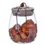storage jar Grain container Food container Storage Box，Household flower tea candy sealed glass storage tank