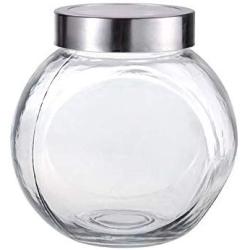 HOUSIYU Sealed Storage Tanks Inclined Glass Snacks Candy Nuts Grain Candy Jars, Suitable for Home Kitchen Bathroom Organization and Storage, 1500ML