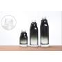 1 Pcs 40ML 1.4OZ Empty Refillable Black Gradient Color Glass Pump Press Lotion Bottle Cosmetic Storage Emulsion Essence Container Sample Dispenser Jar Pot Vial for Travel Home Use