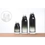 1 Pcs 40ML 1.4OZ Empty Refillable Black Gradient Color Glass Pump Press Lotion Bottle Cosmetic Storage Emulsion Essence Container Sample Dispenser Jar Pot Vial for Travel Home Use