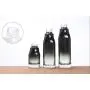 SYBL 1PCS 40ml/1.4oz Hochwertige, quadratische, schwarze, Farbverlaufs-Glas-Pumpflasche, Tragbarer Reise-Kosmetik-Lotion-Verteilerbehälter, Glasflasche, Jar Pot Vial für Emulsion, Serum