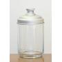 Italo Ottinetti Glass Jar Matt Aluminium Lid 1 Litre Aluminum, Metallic, One Size