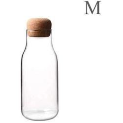 Glass Jars Jar Transparent Storage Can Cork Stopper Bottle Small Glass Bottle Containers Sealed Tea Coffee Storage Tank,M