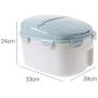 Kitchen Food Storage Jar Airtight Food Storage Kitchen Glass Jar Moisture-Proof Home Multi-Purpose Jam Bottle Cruet Snap Button Rice Storage Box, Pink (Color : Blue)