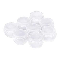 BENECREAT 30 Pack 5G/5ML Mini White Frosted Cream Jars with Inner Liner for Lip Balm, Eye Gel, Hand Cream and Other Beauty Product