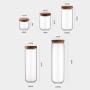 WÄNDELGLAS-Behälter, Aufbewahrungskaraffe, wiederverwendbar, luftdicht, Vintage, Frischhalte, robust, BPA-frei, Perfekt für Ihre Vorratskammer, transparent